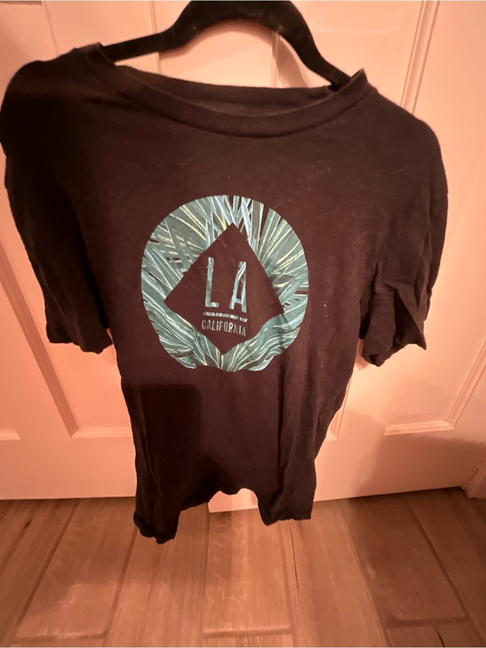 Aeropostale Black Crewneck Tee with White Logo Print